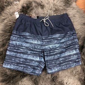 Kirkland | Men's Swim Shorts | Blue | Stripes